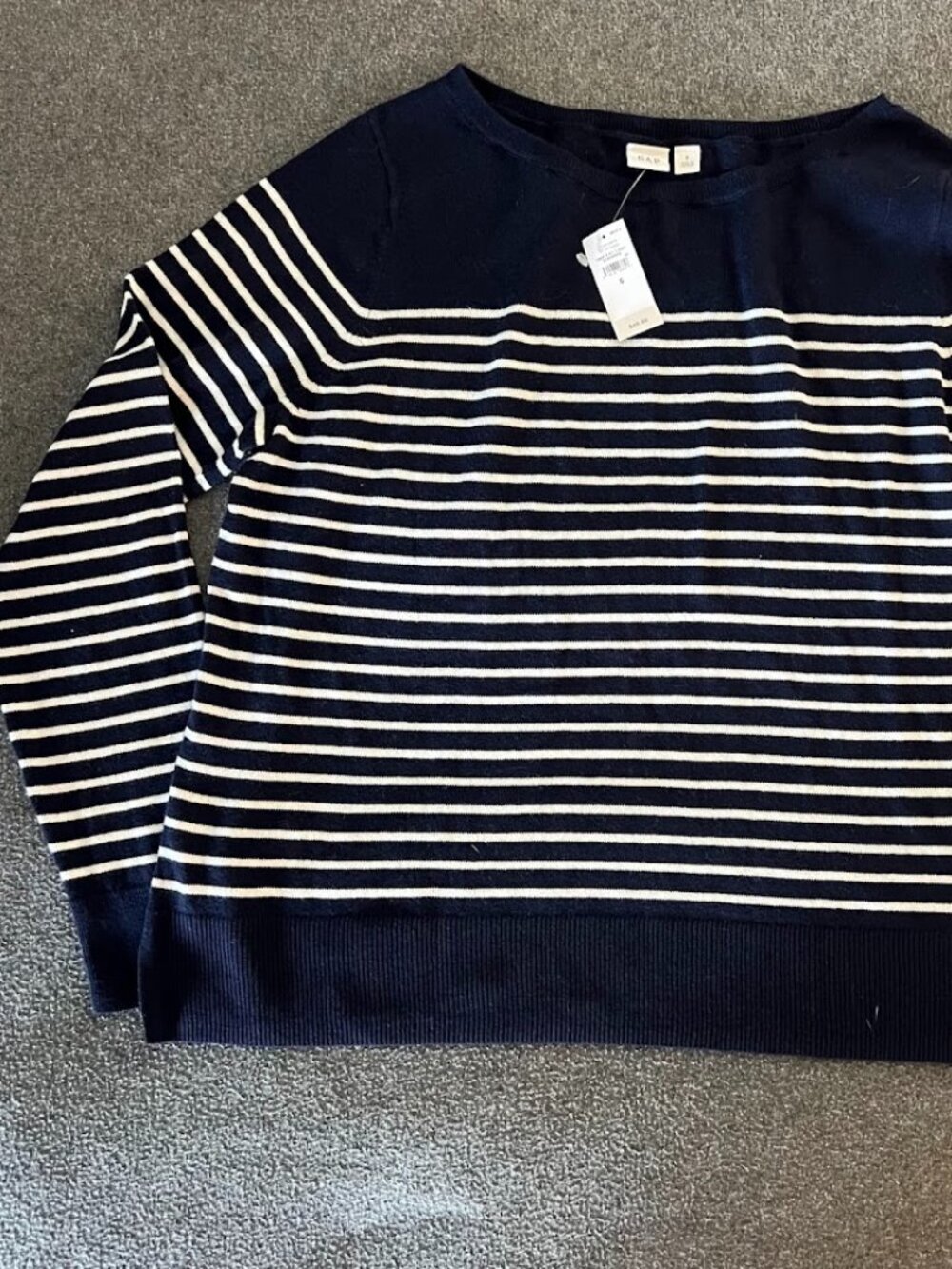Gap Brand Women's Blue-White Striped Sweater, NWT, Size S